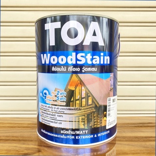 สีย้อมไม้ ทีโอเอ วู้ดสเตน TOA wood Stain สีเบอร์ ชนิดด้าน (มีหลายเฉดสีให้เลือก) ขนาด 3.785 ลิตร (แกลลอน)