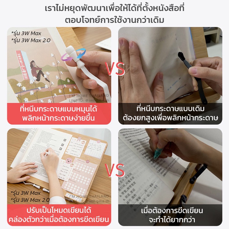ที่วางหนังสือ รุ่นใหม่W3 Max2.0 ที่ตั้งหนังสือ ที่วางโน้ตบุ๊ก ที่วางไอแพ็ด ที่วางแท็บเล็ต ชั้นวางหนังสือ Book Stand ราคา ถูกที่สุด ดีลบีเคเค แกลเลอรีภาพที่ 7