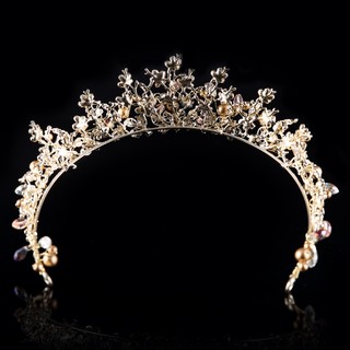 New Baroque styles Vintage Wedding Bridal Alloy Pearl Crown Tiara