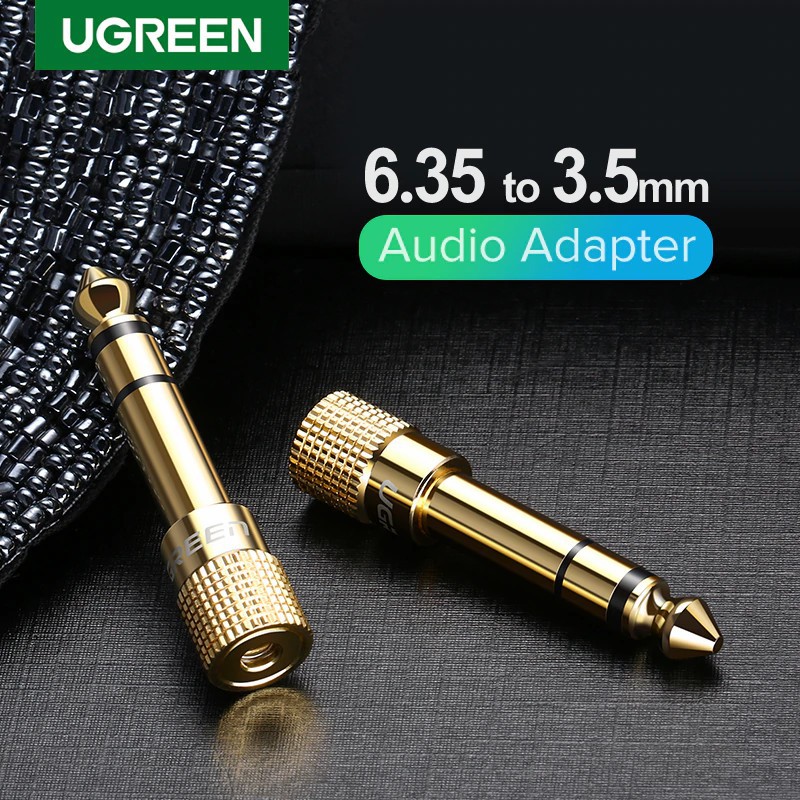 Ugreen Jack 3.5 Speaker Connector 6.35mm Male to 3.5mm Female Audio Connector 3.5 Jack Aux Cable (1 ชิ้น)