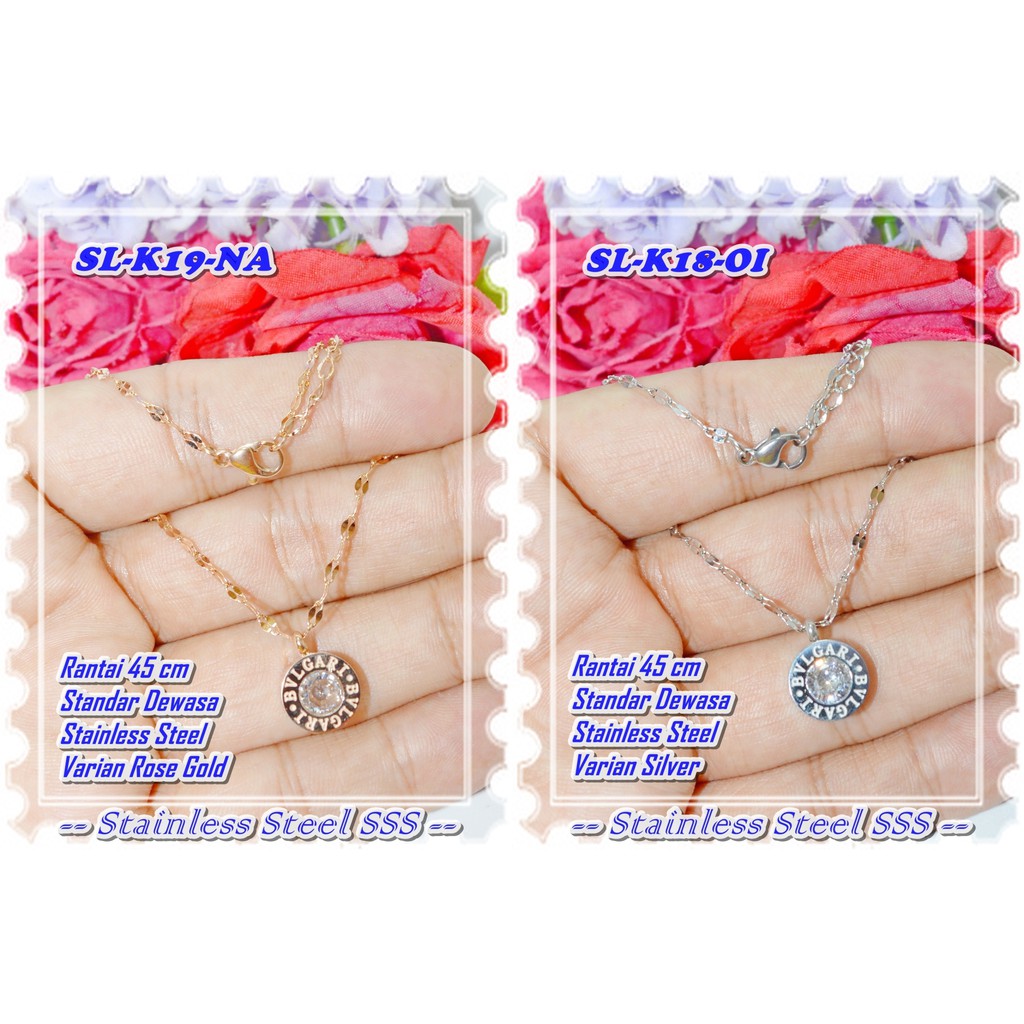 Original SL-K19-NA SL-K18-OI สร้อยคอสแตนเลส