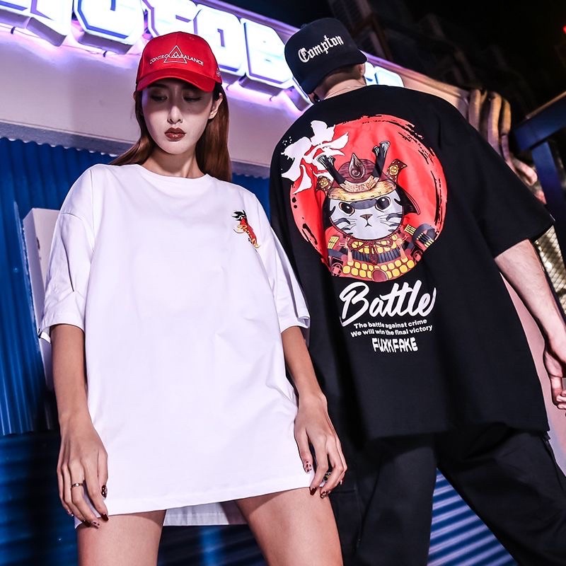 Smart เสื้อยืด Battle สไตล์เกาหลีน่ารัก โอเวอร์ไซร้ เสื้อยืดผ้านิ่ม แขนสั้น เนื้อผ้าดี ใสสบาย W12