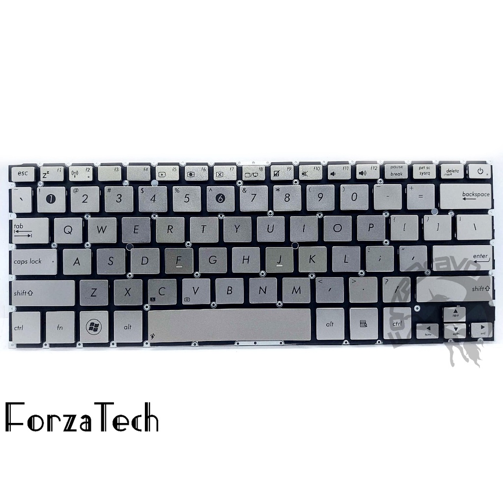 Asus Zenbook Ultrabook UX31 UX31E UX31A UX31LA แป้นพิมพ์แล็ปท็อปสีเงิน