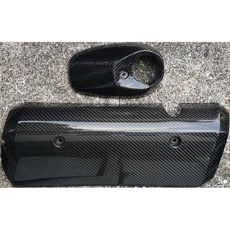 ครอบท่อ+ปลายท่อ xmax 300 (ปี2017-ปัจจุบัน) (แบบตัด) เพียวคาร์บอนเคฟล่าแท้