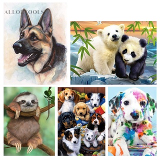 มีสินค้า-Animal 11CT Stamped Cross Stitch Kit Printed Embroidery Crafts DIY Art Sets-ALO