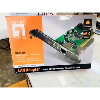 LevelOne GNC-0105T Gigabit Ethernet PCI Adapter (32Bit, RJ45 10/100/1000Mbps) ของใหม่