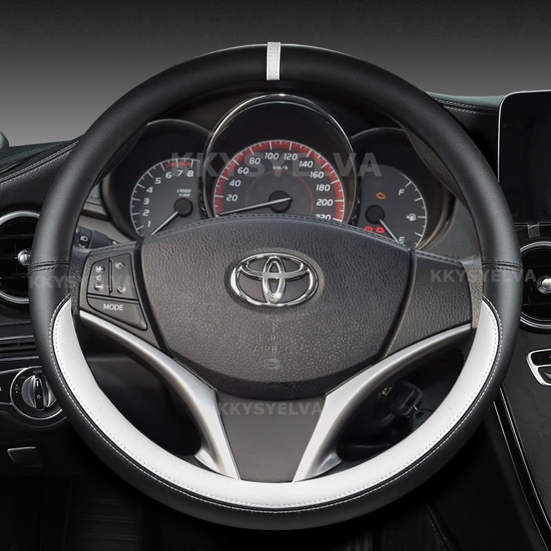 ปลอกหนังหุ้มพวงมาลัยรถยนต์ ขนาด 38 ซม. สําหรับ Toyota Camry Vios Altis Rush Avanza Vellfire Innova Hilux Wish