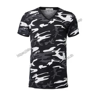 Pierre Cardin PY-309 1 ตัว เสื้อคอวีลายทหาร