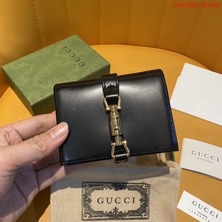 พรี GUCCI jackie 1961 wallet 645536กุชชี่ หนังแท้กระเป๋าสตางค์ กระเป๋า​บัตรกระเป๋าสตางค์