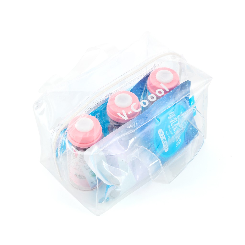 6ชิ้น แถมถุงใสกันซึม ice pack gel 400ml v-cool ถุงหนา
