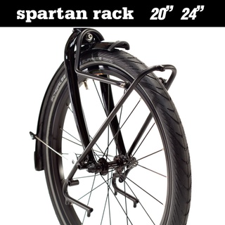 ตะแกรงหน้าจักรยาน SPARTAN ล้อ 20" 24" ดิสเบรค สำหรับใช้แขวนกระเป๋าคู่หน้า รับน้ำหนักได้ถึง 10kg วัสดุอลูมิเนียม