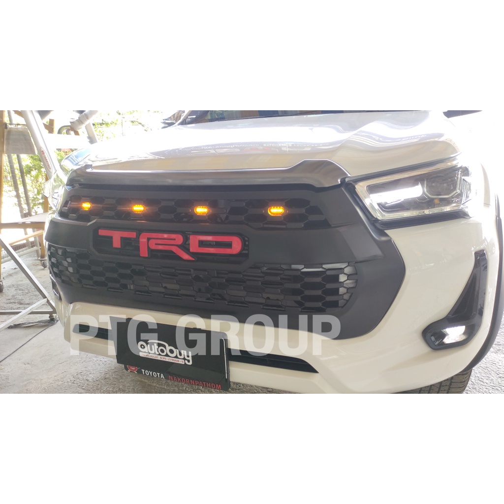 กระจังหน้า REVO 2020 TAHOMA ดำด้าน มีไฟ งานหนา *พร้อมส่งจากไทย*