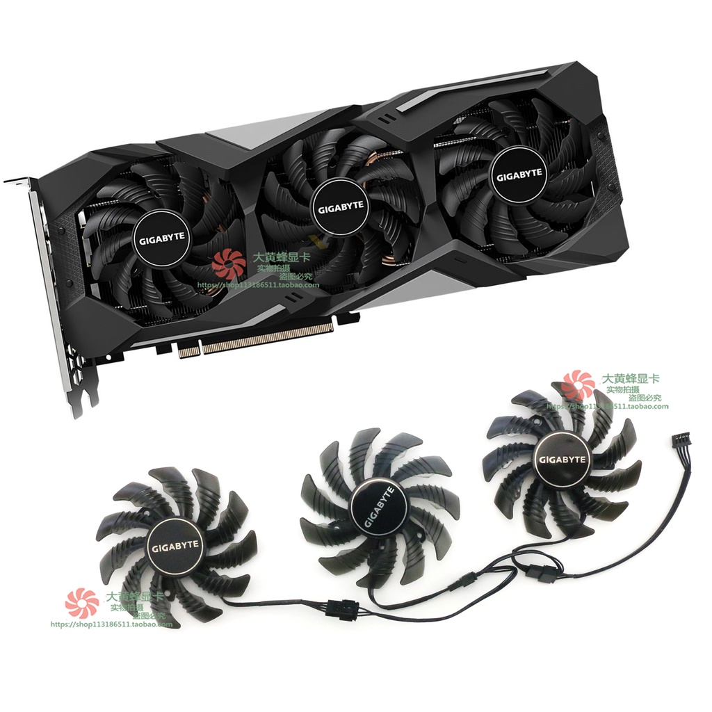 หม้อน้ํากราฟิกการ์ด Gigabyte RX5700XT 5700 5600XT 5500XT GAMING กราฟิกการ์ดพัดลมระบายความร้อน T12801