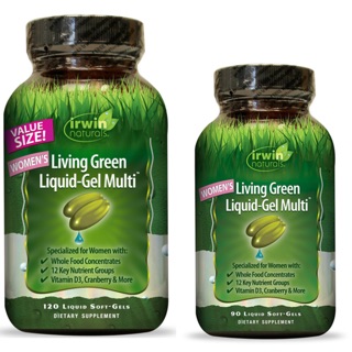 Irwin Naturals Living Green Liquid Gel Multi, 120-90 ea