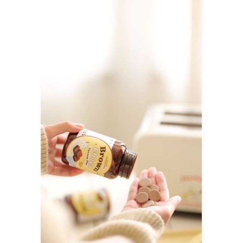 เคี้ยวสูง 1 แถม1 กระปุก🔥 แคลเคี้ยวสูง เคี้ยวสูง Calcium Brown Choco Pius ช็อกโกเคี้ยวสูง ของแท้100% - รูปที่ 2