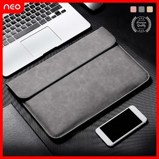 NEO เคสโน๊ตบุ๊ค เคสแล็ปท็อป เคสหนังใส่โน้ตบุ๊ค 13.3, 14, 15.6 นิ้ว กระเป๋าโน๊ตบุ๊ค ซองหนังแบบบาง Slim PU Leather Case