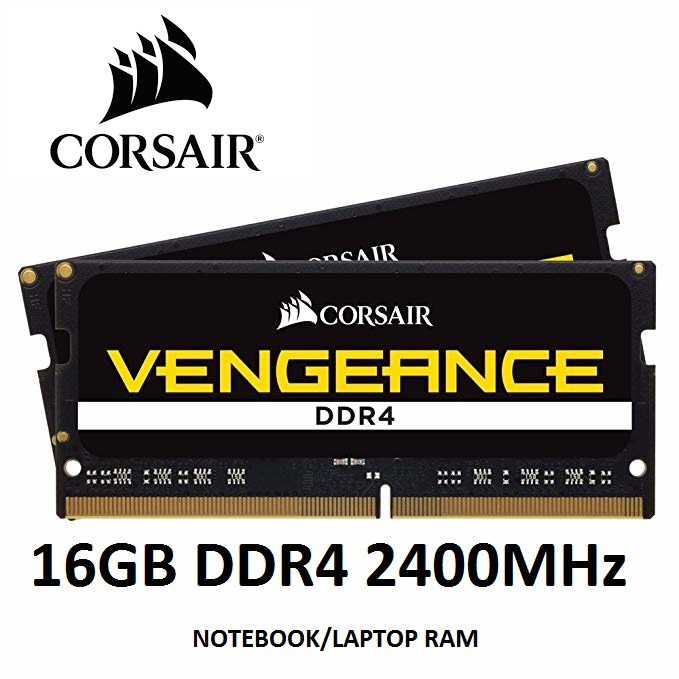 16GB (8GBx2) DDR4/2400 RAM NOTEBOOK (แรมโน้ตบุ๊ค) CORSAIR (CMSX16GX4M2A2400C16) Warranty LT