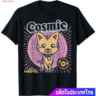 เสื้อยืดคอกลมเสื้อยืดลำลอง Marvel Capn Marvel Cartoon Goose Cosmic Line Art T-Shirt Sports T-shirtS-3XL