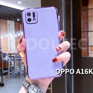 เคส OPPO A16K รูปแบบใหม่ ป้องกันเลนส์ 6D ชุบ ซิลิโคนนุ่ม เคสโทรศัพท์