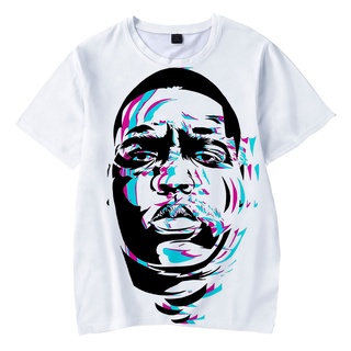 T-shirt  มาแรง เสื้อยืดลําลอง พิมพ์ลาย Rapper Tupac Notorious B.I.G. เสื้อยืด พิมพ์ลายสตรีท 3 มิติ สไตล์ฮิปฮอป เหมาะกับฤ