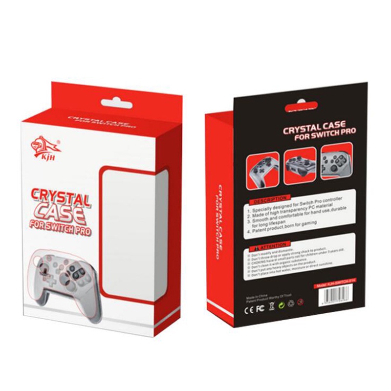ใสใสgamepad Hard Caseฝาครอบป้องกันผิวเชลล์สําหรับNintendo Switch Pro NS ControllerคริสตัลFull Protector