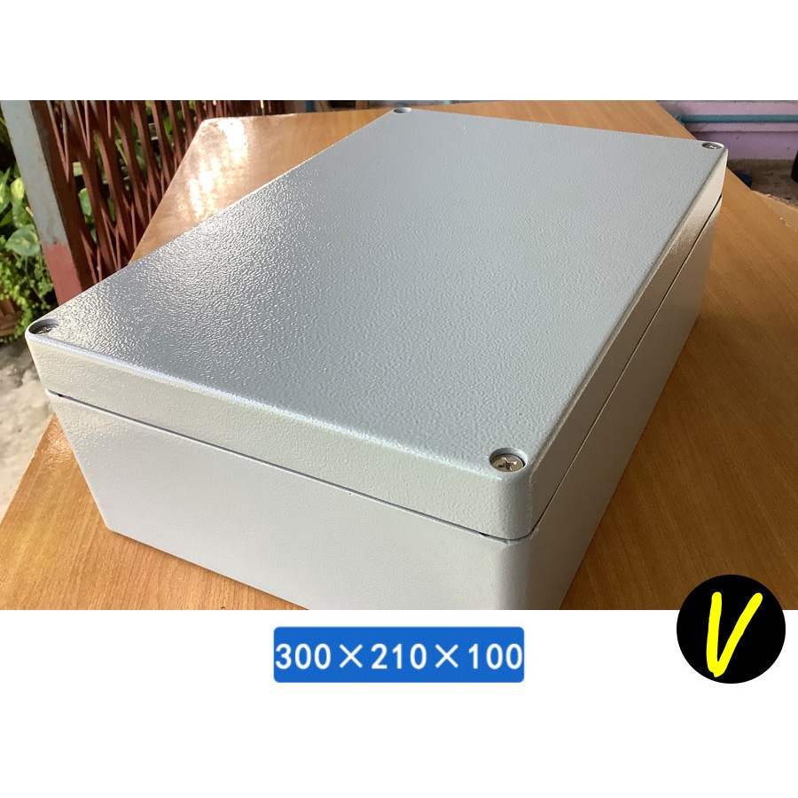 กล่องอลูมิเนียมกันน้ำ IP66 สีเทา ขนาด 300 X 210 X 100 มม.