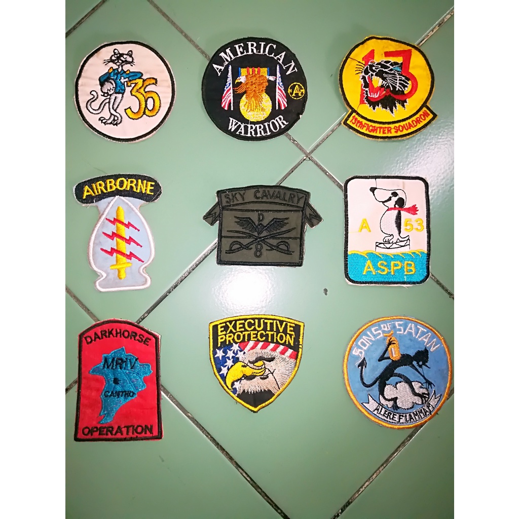 อาร์มเครื่องหมายหน่วย US Vietnam War Patch อาร์มผ้าทหารอเมริกายุคสงครามเวียดนาม