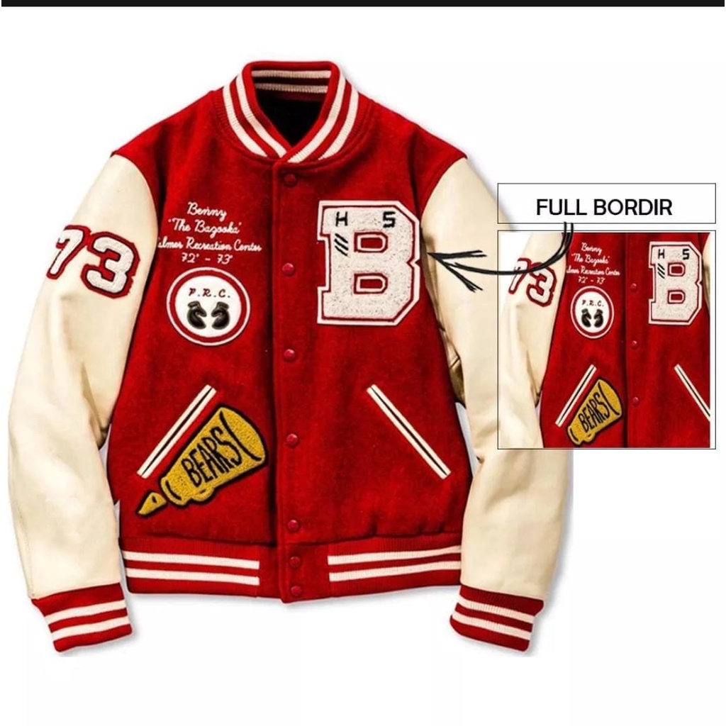 Original Bomber Toped Baseball Jacket ปักเต็ม - Original Premium Varsity Bomber Jacket - Mens Varsit