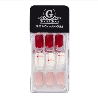 Glaze &amp; Glam Press-on manicure 30pcs PM0045-PM0063