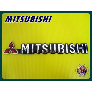 โลโก้  -  MITSUBISHI พื้นดำ        ขนาด19x3cm.