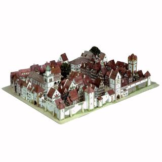 Diy Papercraft Medieval Town บล็อคตัวต่อ 3 D ของเล่นสําหรับเด็ก