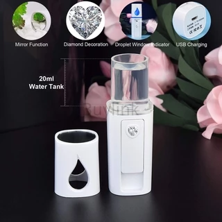 เครื่องฉีดน้ำหมอกนาโนขนาดเล็ก 20 มล. ฉีดน้ำหน้า USB หน้า Nebulizer ไอน้ำแบบพกพา เครื่องมืออาหารเสริมน้ำนาโน สเปรย์หน้า เครื่องฉีดความชื้นหมอกเย็น Hydration