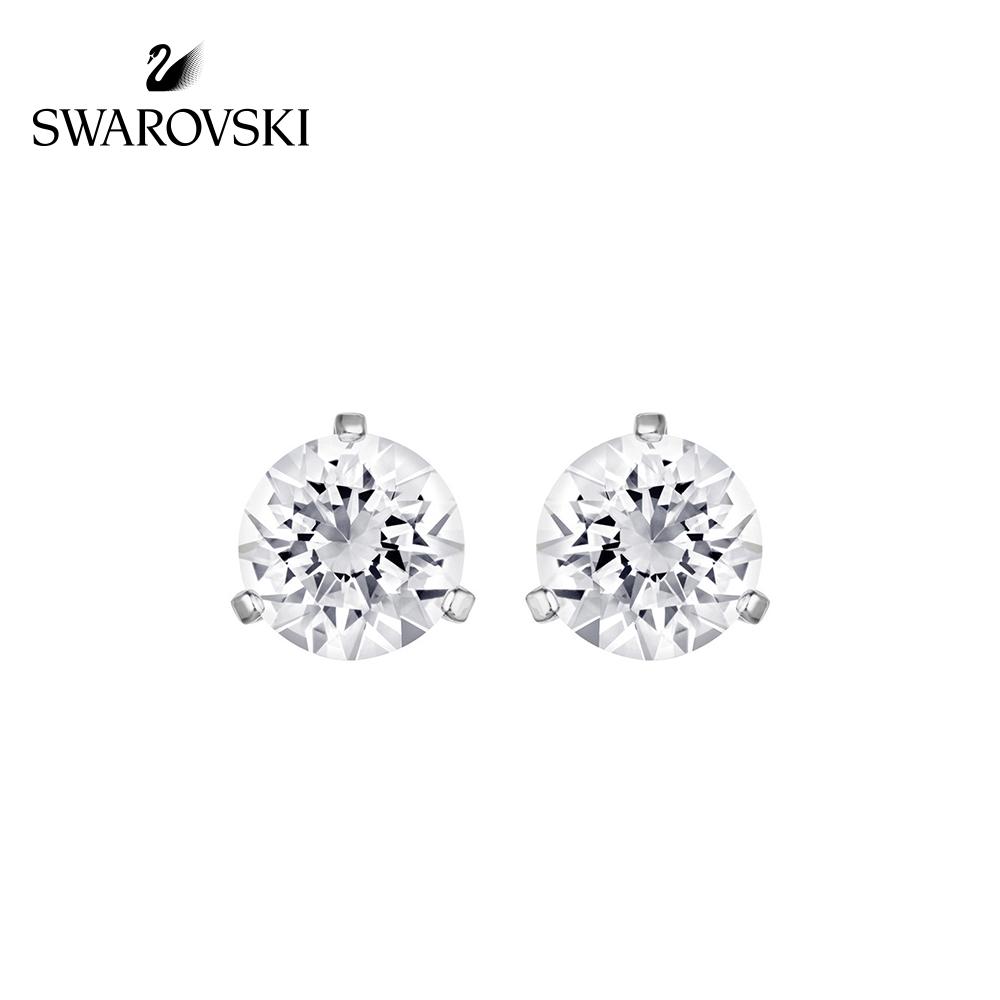 Swarovsk SOLITAIRE ต่างหู สไตล์คลาสสิก สำหรับผู้หญิง