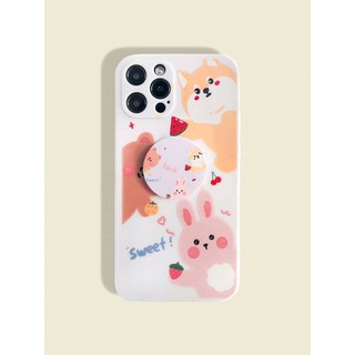 Case Iphone Cartoon witn popup มาพร้อมที่จับแบบถอดได้