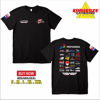 เสื้อยืด พิมพ์ลาย Kamikaze Pertamina Team MotoGP สไตล์สปอร์ต สําหรับผู้ชาย