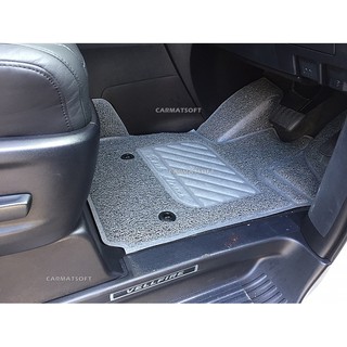 พรมดักฝุ่นไวนิล NEW VELLFIRE ปี2015-18 รุ่น VINYL MAT รีดขอบสีเทา