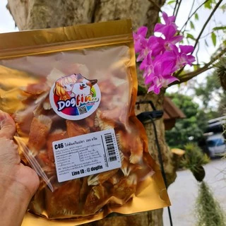 Dogfin ไก่พันครีบปลาอบแห้ง100% เสริมแคลเซียมสำหรับสุนัข