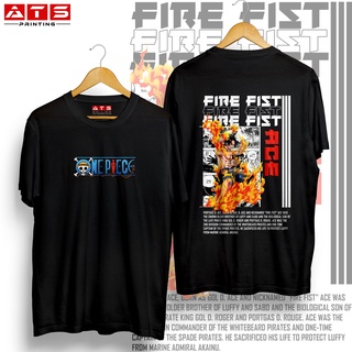 tshirt สําหรับผู้ชาย♛เสื้อ F.T สําหรับผู้ชาย unisex One Piece กําปั้นไฟ Ace ออกแบบสําหรับผู้ชาย 4TG