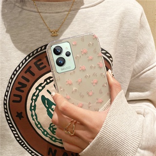 2022 New เคสโทรศัพท์ Fashion Casing Realme GT 2 Pro / Narzo 50 50i / Narzo 50A Prime Phone Case Flower Pattern Silica Gel TPU Soft Case Shock-proof Protect Back Cover เคส