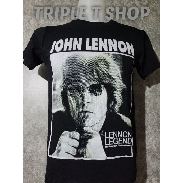 เสื้อยืดคอกลม สกรีนลายวง JOHN LENNON (รหัส 171)