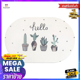 พรมหินเช็ดเท้า HOME LIVING STYLE CACTUS 39X60 ซม. สีเขียวDIATOMITE BATH MAT HOME LIVING STYLE CACTUS 39X60CM GREEN