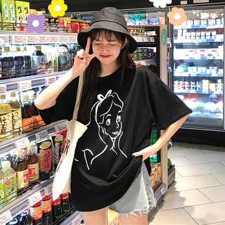 💃ส่งจากไทย💃(k15)เสื้อยืดโอเวอร์ไซส์ ใส่เป็นเดรสได้ ฟรีไซส์ลายเจ้าหญิง