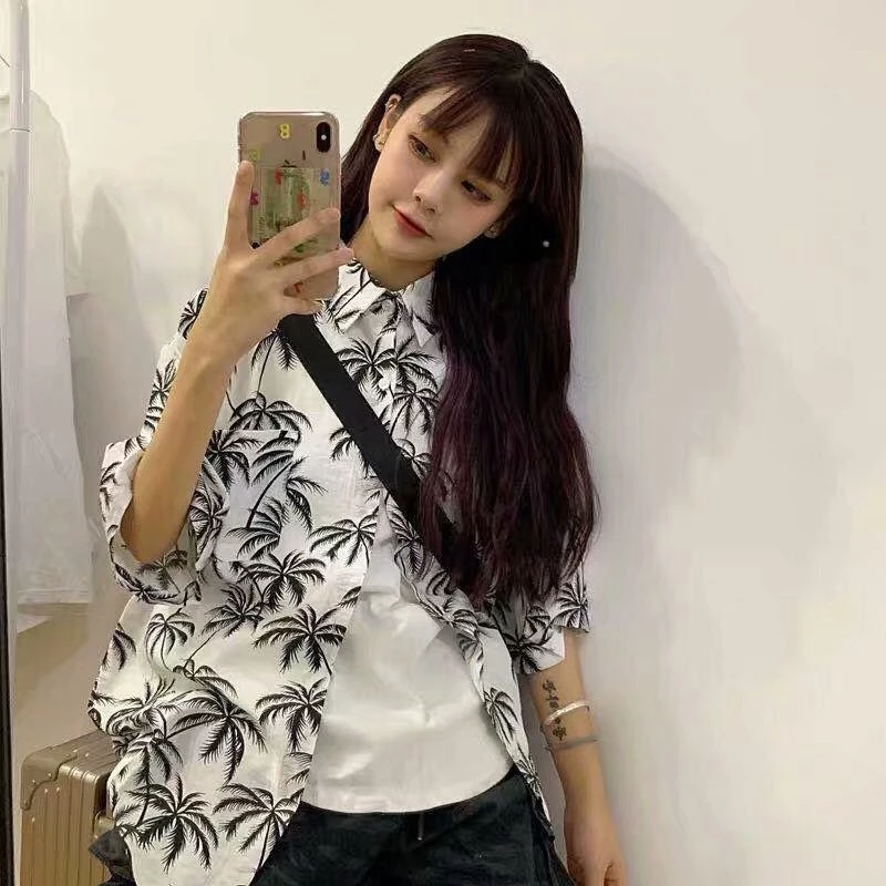 เสื้อลายดอกไม้ ฮาวาย แขนสั้น ชายหญิง thumbnail 10