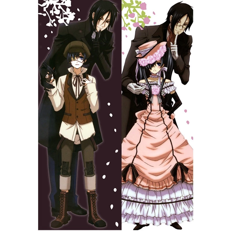 ปลอกหมอนบอดี้ Ciel Phantomhive บัตเลอร์สีดำ 60x180 ซม. ผ้า Peachskin thumbnail 5