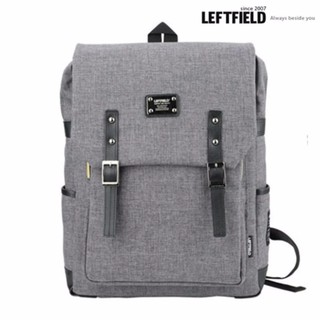 LEFTFIELD  กระเป๋าเป้  สะพายหลัง สไตล์เกาหลี  ผ้าลินิน Linen (สีเทา /Grey)