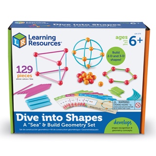 Learning Resources, Dive into Shapes! Build Geometry Set สร้างรูปเรขาคณิตแสนสนุก ของเล่นเด็ก 6 ปีขึ้นไป