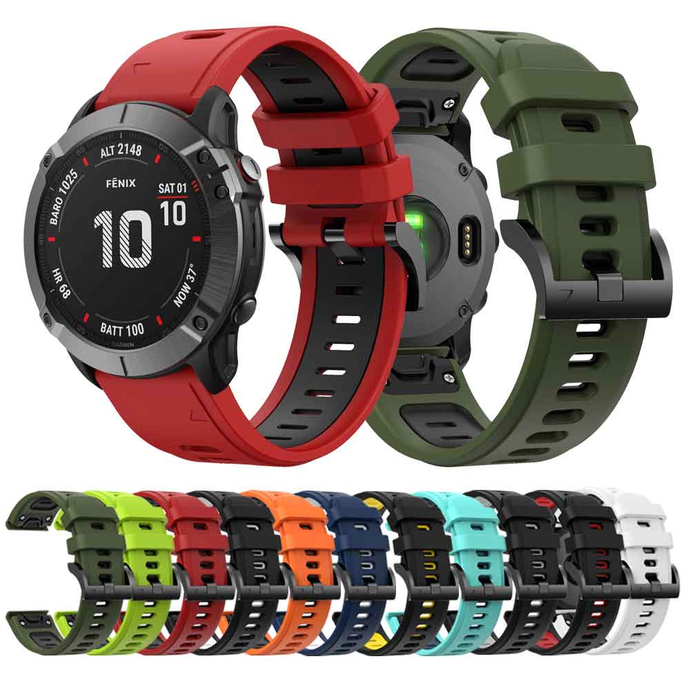 22mm Silicone Wrist Strap For Garmin Fenix 6/6 Pro 5/5 Plus/Garmin instinct/Forerunner 935/945/Approach S62 S60 Quick Release Watch Band