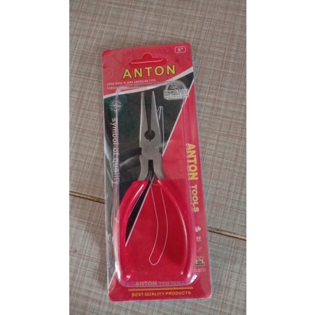 คีมปากแหลม 5 นิ้ว ด้ามแดง มีฟัน CR-V ANTON แอนตัน German เหมาะมือ เหมาะกับงานไฟฟ้า งานทั่วไป ราคาถูกสุด ใน Shopee