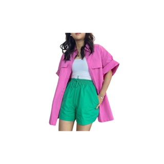 โปรโมชั่น : chuuchop_พร้อมส่งC7443 🪣🧽 DARLING shorts กางเกงขาสั้นสีพื้น มี5สี
