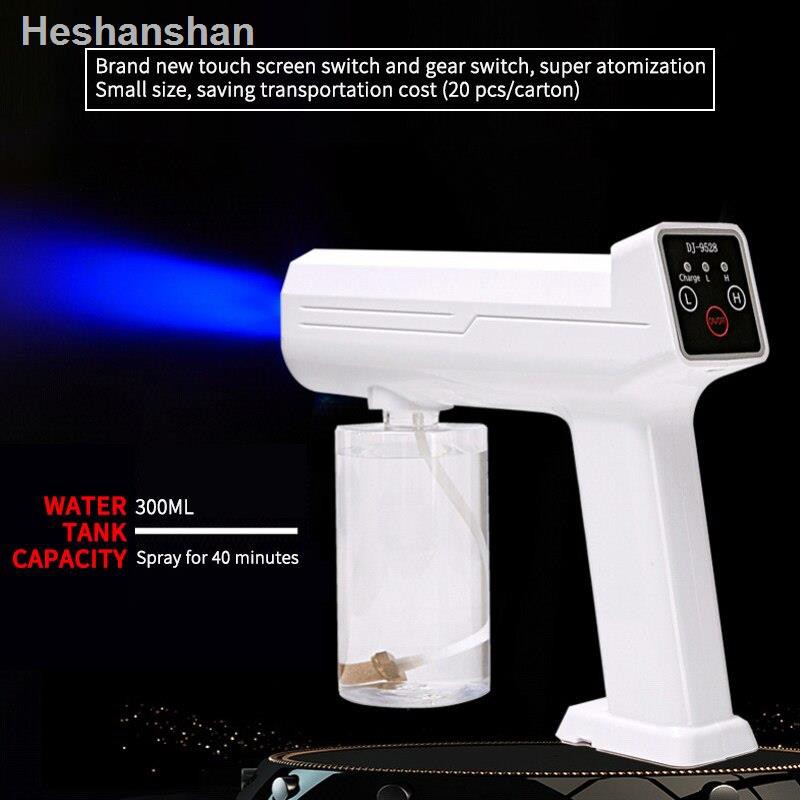 ✜△300ml USB Details Wireless Nano Blue Light Steam Spray Irrigation Disinfection Sprayer Gun Watering Garden Home Access
